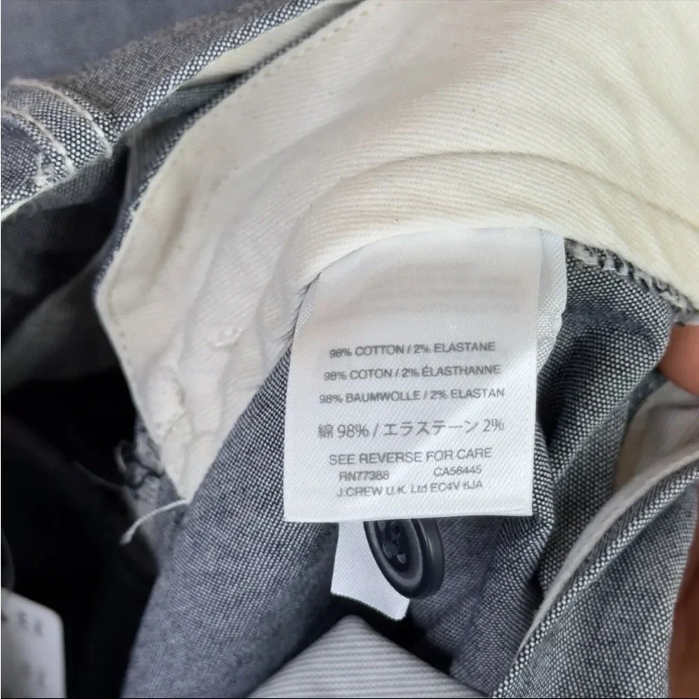 NEW J. Crew 770 Straight Stretch Chino Pants Grey Mens Size 34 x 32 WX0339 City
